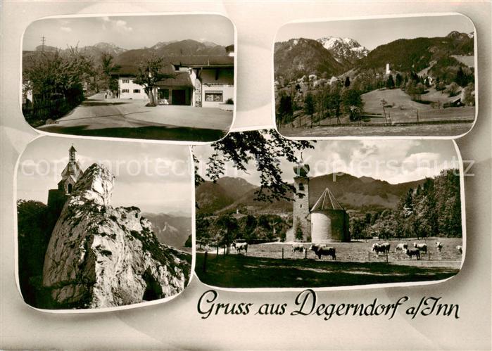 Degerndorf Inn Teilansichten Schloss Kirche