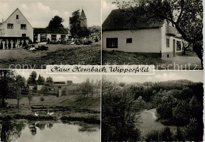 Hembach Wipperfeld Wipperfuerth Pension Haus Hembach Ortspartie Kirche Schwanent