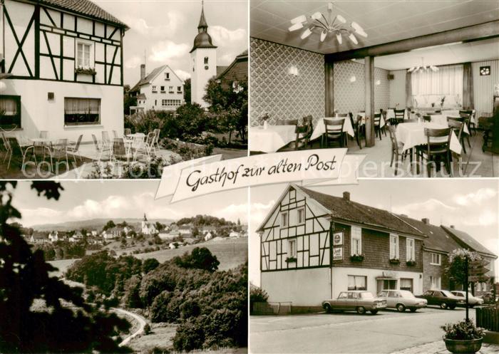 Marienberghausen Nuembrecht Gasthaus zur alten Post Gaststube Panorama