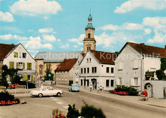 Bergrheinfeld Ortszentrum Blick zur Kirche