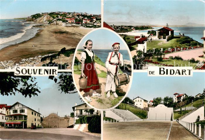 Bidart 64 La Plage Chapelle des Marins Petit Txistulari et sa Compagne Place Nou