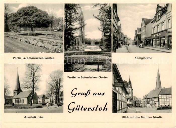 Guetersloh Botanischer Garten Apostelkirche Koenigstrasse Berliner Strasse