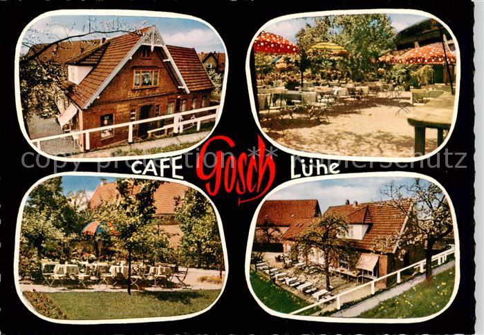 Luehe Gruenendeich Cafe Gosch Gartenterrasse