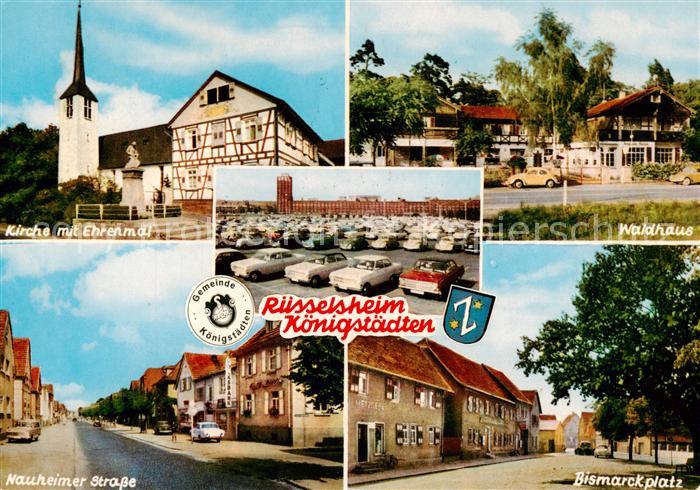 Koenigstaedten Kirche Ehrenmal Waldhaus Nauheimer Strasse Bismarckplatz