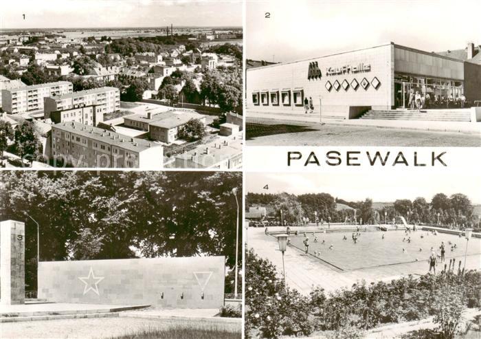 Pasewalk Mecklenburg Vorpommern Teilansicht HO-Kaufhaus Mitte Gedenkstaette im L