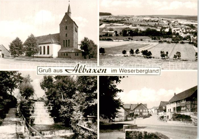 Albaxen Kirche Panorama Wasserfall Ortsansicht