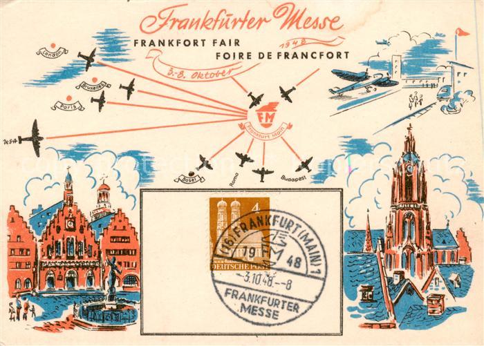 Frankfurt Main Frankfurter Messe Stempel Kuenstlerkarte