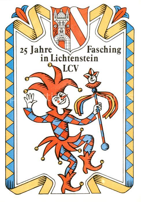 Lichtenstein  Sachsen 25 Jahre Fasching in Lichtenstein LCV Kuenstlerkarte