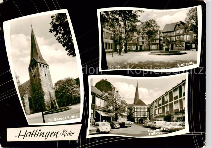 Hattingen  Ruhr St. Georgskirche Kirchplatz Untermarkt Rathaus