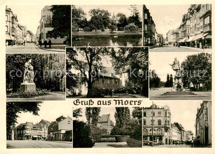 Moers Moers Teilansichten Zentrum Teich Denkmal