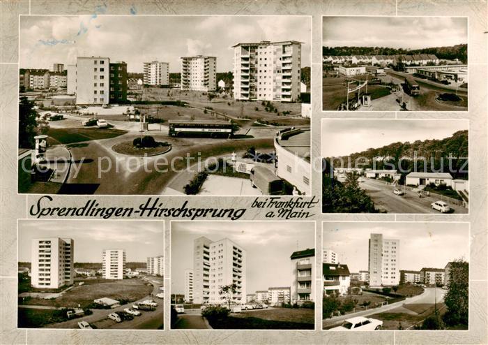 Sprendlingen  Dreieich Wohnsiedlung Hochhaeuser Bromsilber