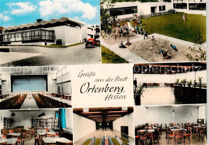 Ortenberg Hessen Veranstaltungsgebaeude Festsaal Kegelbahn Kinderspielplatz