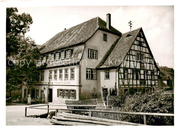 Detwang Rothenburg Tauber Gasthaus zum schwarzen Lamm Fachwerk