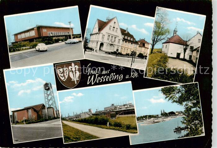 Wesseling Teilansichten Partie am Rhein