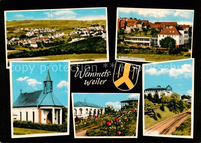 Wemmetsweiler Panorama Schwesternhaus Kirche Eisenbahnlinie