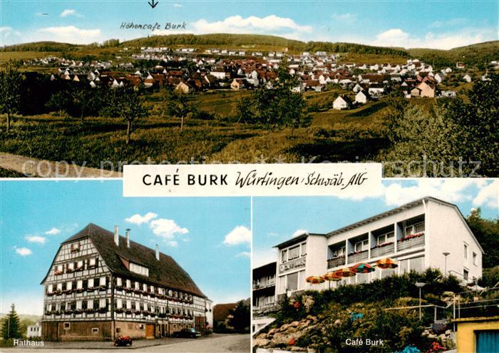 Wuertingen Panorama Cafe Pension Burk Rathaus