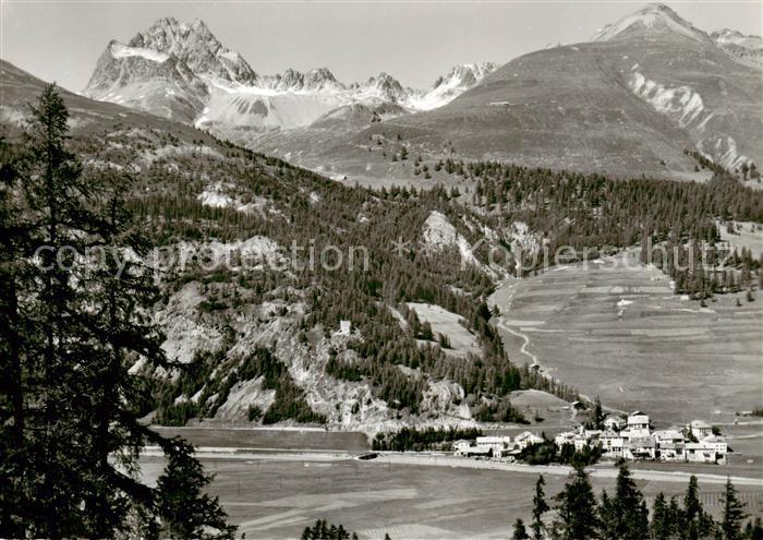 Madulain Madulein GR Panorama mit Piz Kesch