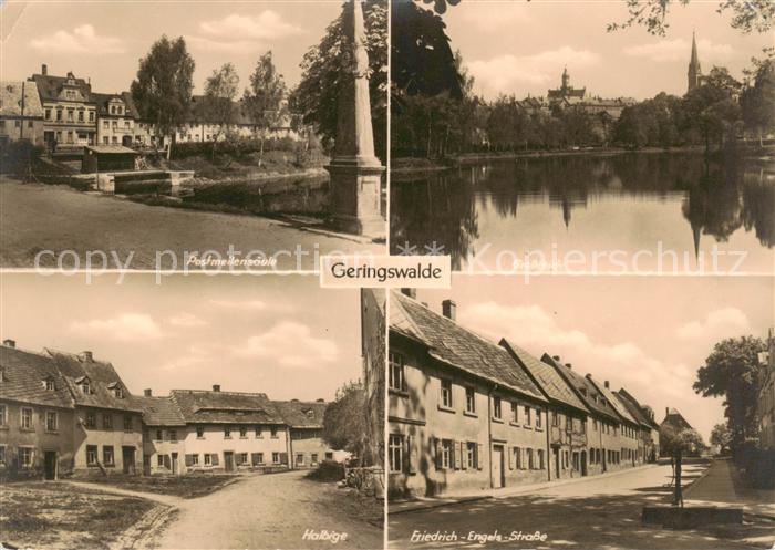 Geringswalde Postmeilensaeule Halbige Friedrich Engels Strasse Grossteich