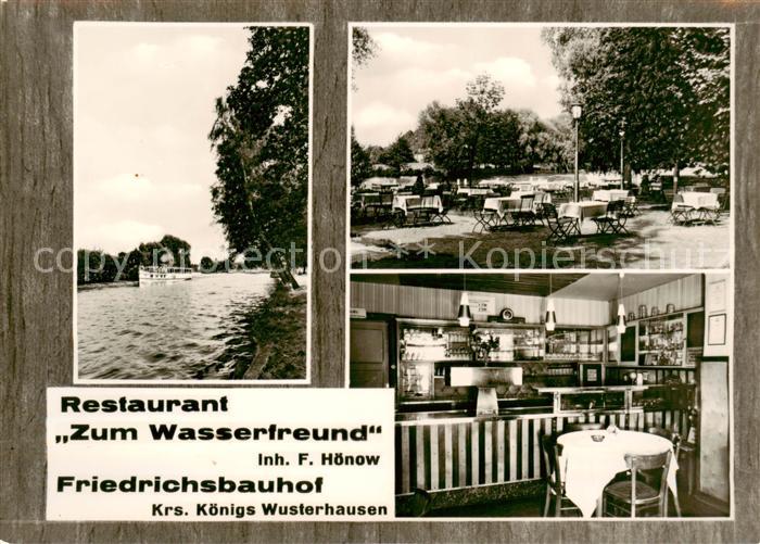 Friedrichsbauhof Restaurant Zum Wasserfreund Gastraum Freiterrasse