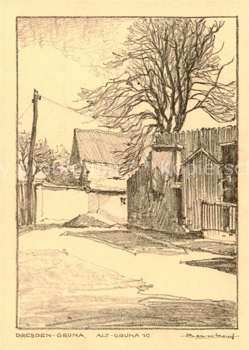 Gruna Dresden Alt Gruna Zeichnung