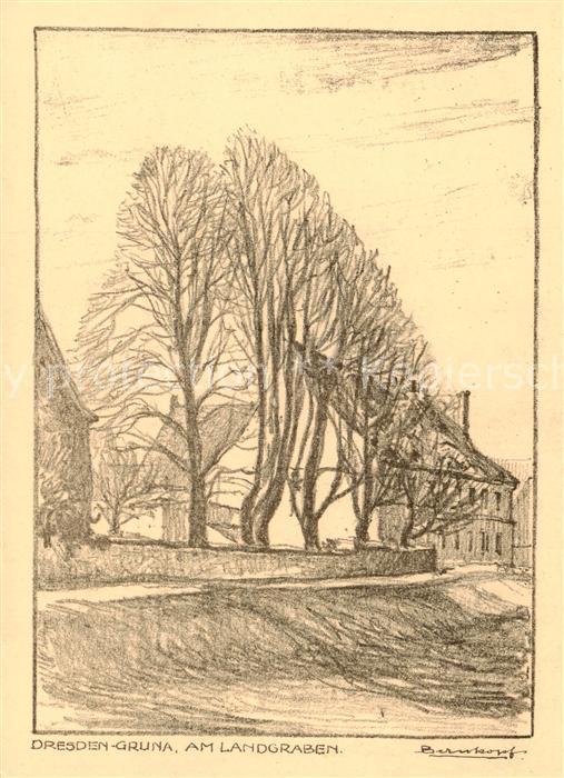 Gruna Dresden Am Landgraben Zeichnung