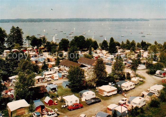 Seeshaupt Starnberger See Campingplatz Fliegeraufnahme