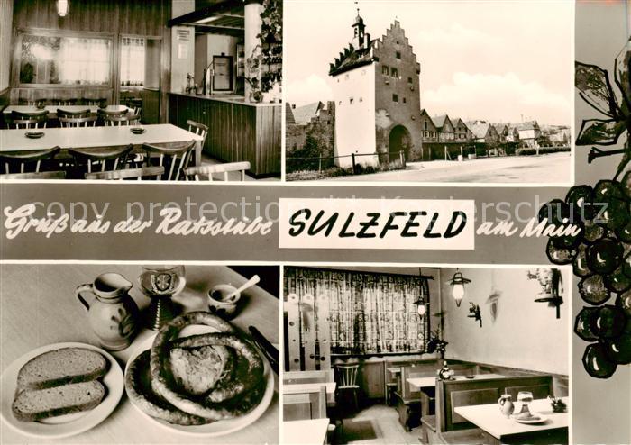 Sulzfeld Main Gaststaette Ratsstube Stadttor Fruehstuecksraum