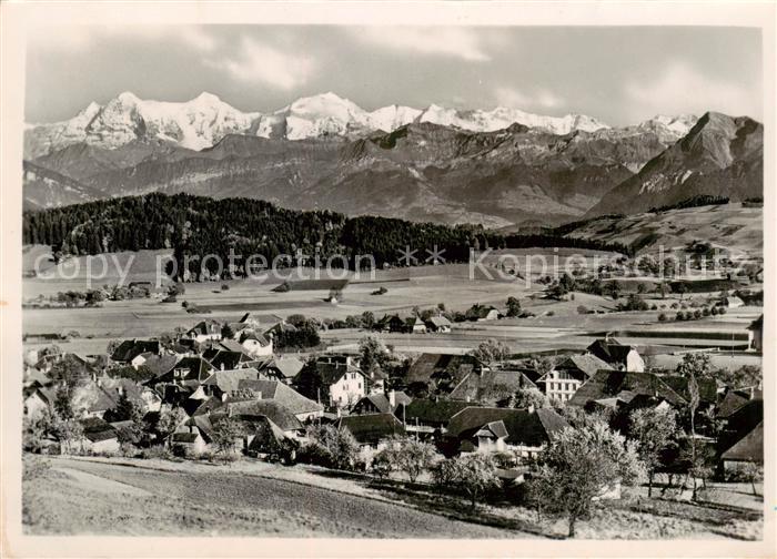 Riggisberg Panorama und die Alpen