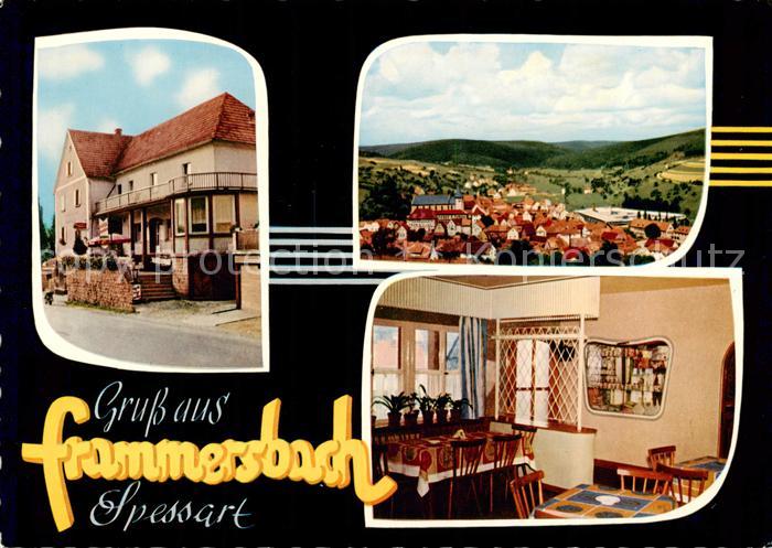 Frammersbach Terrassengaststaette Pension Kessler Panorama