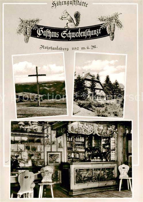 Rohrhardsberg Schonach Hoehengaststaette Gasthaus Schwedenschanze Gipfelkreuz