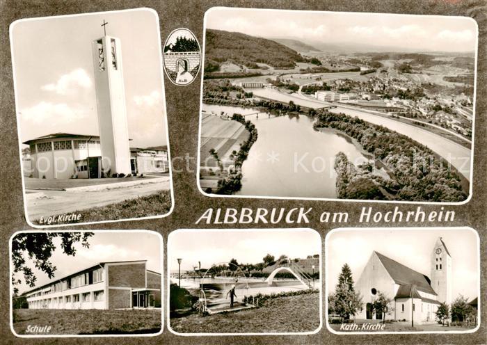 Albbruck Kirche Schule Freibad Panorama Luftbild