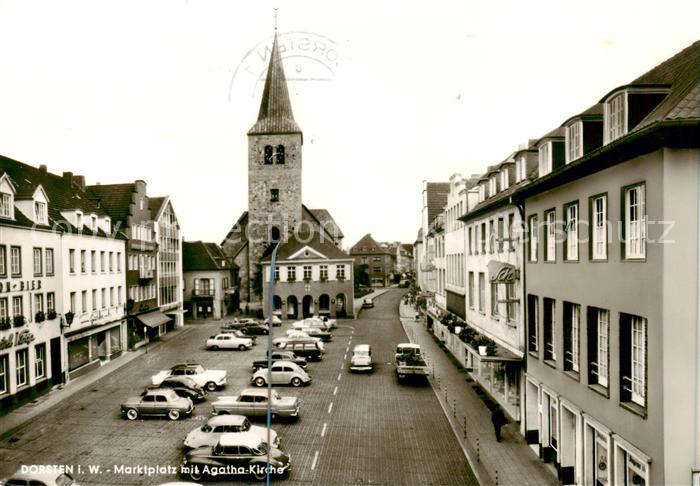 Dorsten Marktplatz mit Agatha Kirche