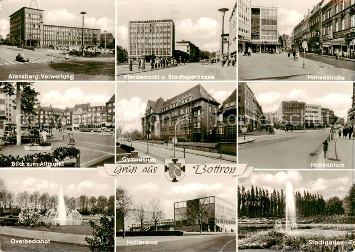 Bottrop Arensberg-Verwaltung Pferdemarkt Sparkasse Strassenpartien Hansablock Gy