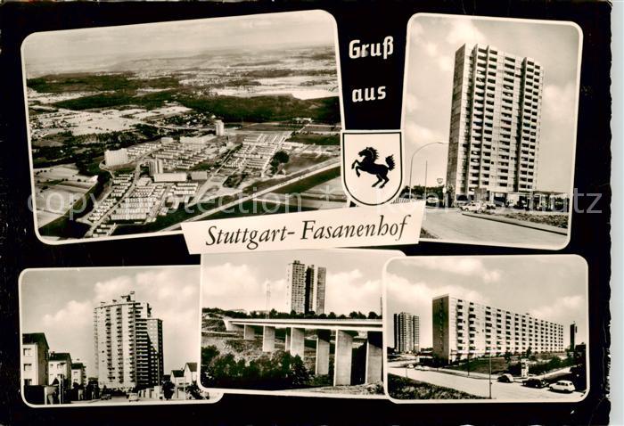Fasanenhof Stuttgart Stadtteil Wohnsiedlung Hochhaeuser Luftbild
