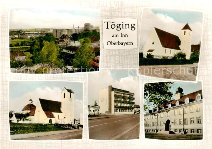 Toeging  Inn Teilansichten Kirche Rathaus