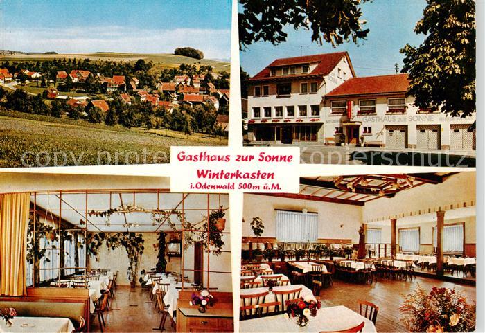 Winterkasten Lindenfels Gasthaus zur Sonne Restaurant Ortsansicht