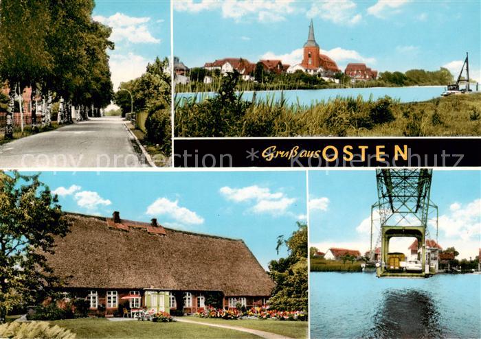 Osten Oste Teilansichten Blick zur Kirche Schwebefaehre