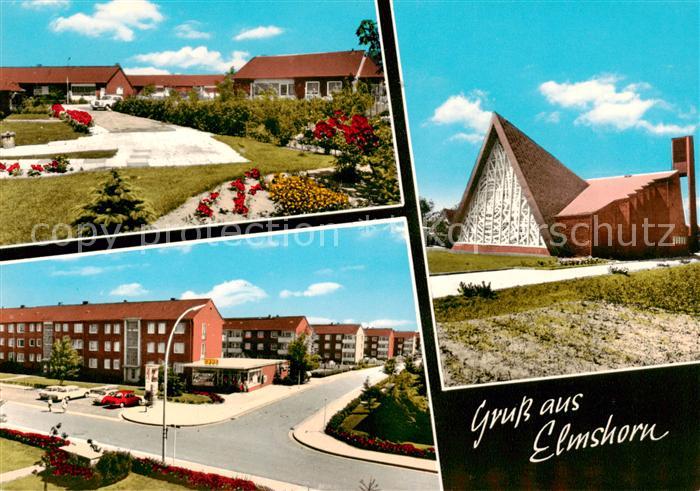 Elmshorn Teilansichten Wohnsiedlungen Kirche
