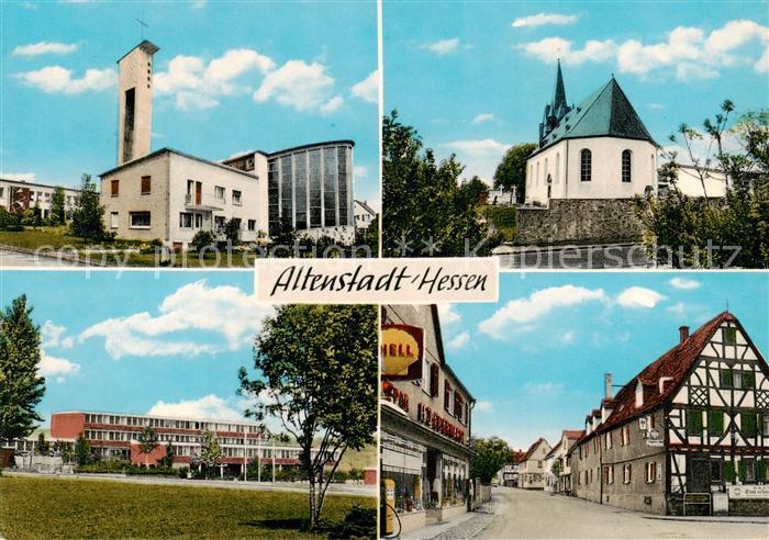 Altenstadt Hessen Kirche Schule Ortszentrum Hauptstrasse
