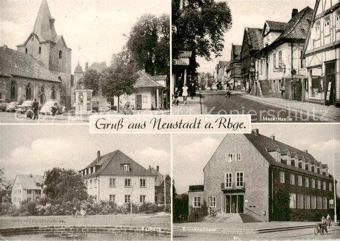 Neustadt Ruebenberge Kirche Marktstrasse Krankenkasse Rathaus