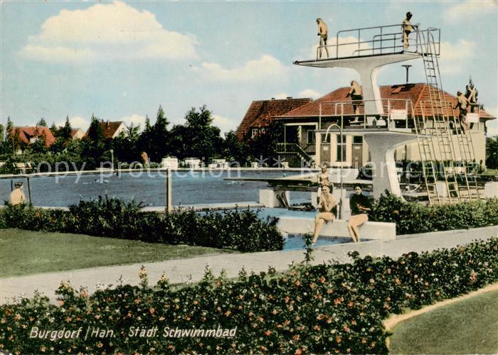 Burgdorf Hannover Staedtisches Schwimmbad Sprungturm