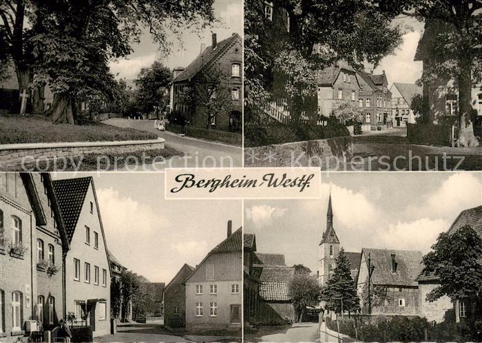 Bergheim Westfalen Gasthof Moenikes Ortsansichten Kirche