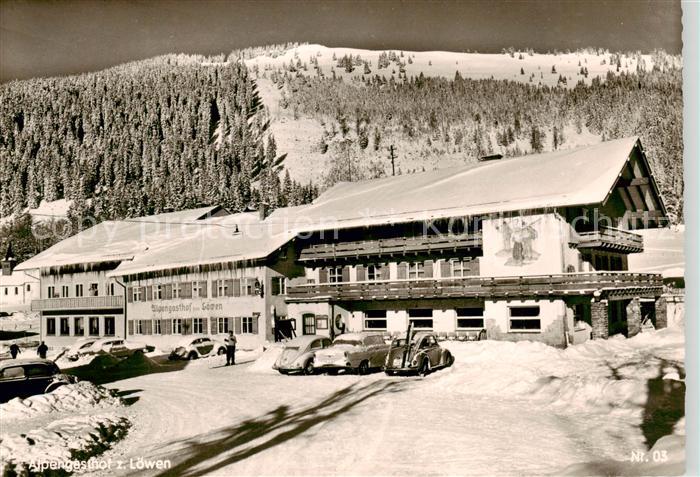 Oberjoch Bad Hindelang Alpengasthof Pension zum Loewen Wintersportplatz Allgaeue