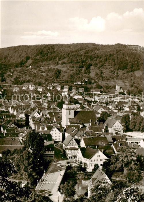 Kuenzelsau Stadtpanorama mit Blick zur Kirche