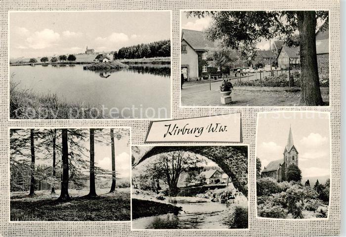 Kirburg Teilansichten Landschaftspanorama Kirche