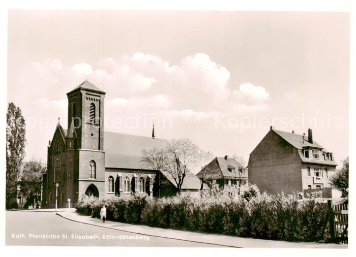 Hoehenberg Koeln Katholische Pfarrkirche St. Elisabeth