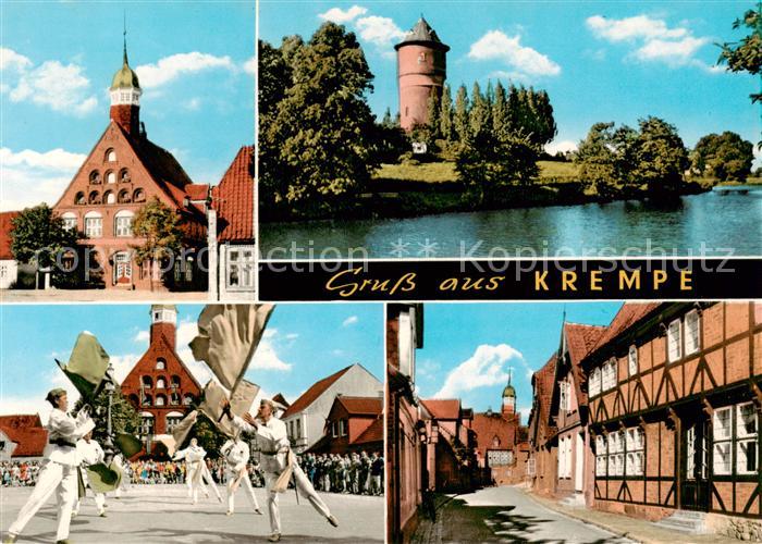 Krempe Holstein Teilansichten Kirche Turm Fest Fahnenschwenker