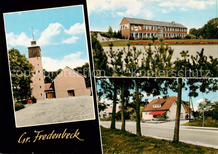 Gross Fredenbeck Teilansichten Kirche Schule