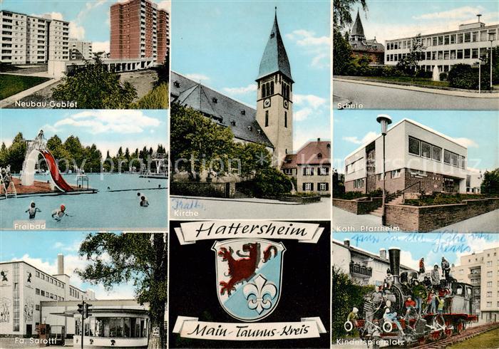 Hattersheim Main Neubaugebiet Freibad Firma Sarotti Kirche Schule Pfarrheim Kind