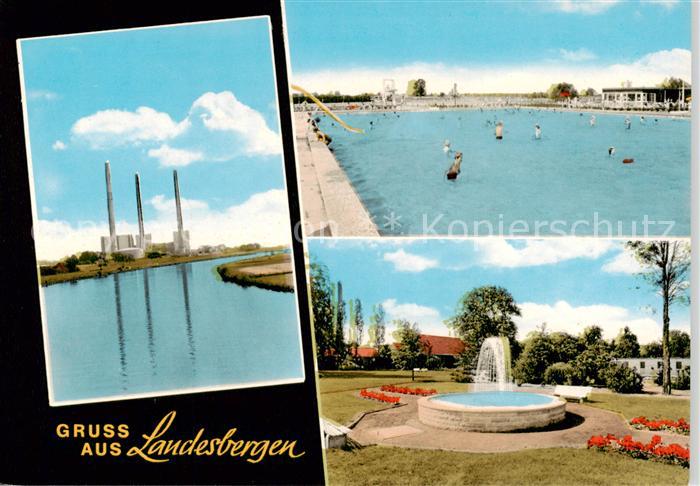 Landesbergen Kraftwerk Freibad Parkanlagen Springbrunnen
